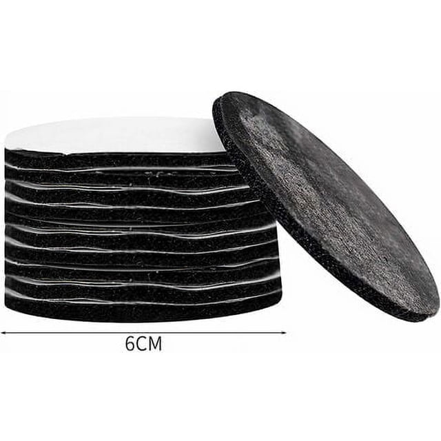 Pegatinas de doble cara, cinta de espuma adhesiva, almohadillas adhesivas de espuma de doble cara, almohadilla de montaje adhesiva de cinta de espuma negra, 12 piezas de 6 cm (negro)