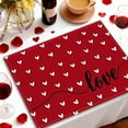 thumbnail image 2 of Luoshdecor Valentine's Vintage PlaceMats,Love Heart Rustic Table Mats for Wedding Holiday Kitchen Table Decoration, 2 of 6