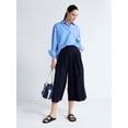 thumbnail image 2 of Free Assembly Women's and Women's Plus Relaxed Button Down Cotton Shirt with Long Sleeves, Sizes XS-4X, 2 of 5