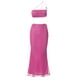 thumbnail image 1 of SAYOO Conjunto de dos piezas para mujer, correas oblicuas para los hombros, tops de tubo sin mangas de color sólido, falda larga elástica a juego SAYOO Moda, 1 of 4