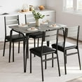 thumbnail image 3 of Dining Table Set for 4,Kitchen Table and Chairs for 4, 5Pcs Modern Dining Room Table Set, Dinner Table Set for 4, Rectangular Dinette Set Furniture for Small Space, Apartment,Home,Office,Grey, 3 of 8