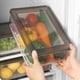 thumbnail image 4 of Contenedor de almacenamiento de alimentos de doble capa de 5 l con drenaje, apilable, hermético, de plástico transparente, 11,6 x 8,3 x 4,1 pulgadas JASKFLY, 4 of 6