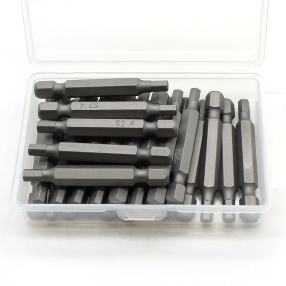 TMAX 25 pc H4 H-4mm (5/32 Inch) Hex Head Screwdriver Impact Ready 2 Inch Length Insert Bits Hex Shank with Quick Release Slot