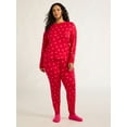 thumbnail image 2 of Joyspun Women's Pajama Top, Joggers and Socks Pajama Gift Set, 3-Piece, Sizes S-3X, 2 of 8