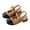 Khaki-02, variant on Girls Black Toe Mary Janes Princess Kids Toddler Children Strappy Patent Leather Sandal Dress Shoes Backless