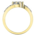thumbnail image 3 of Dazzlingrock Collection 1.00 Carat (ctw) 14K White Diamond Ladies Two Stone Engagement Ring 1/2 CT, Yellow Gold, Size 4.5, 3 of 4