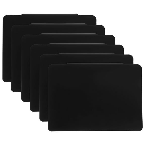 6pcs Double Sided Mini Blackboard Tags for Restaurant Chalkboard Display, Message Signs, Buffet Labels, PVC Chalkboards