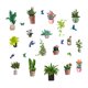 thumbnail image 1 of Pegatina de pared de plantas en maceta, película adhesiva decorativa, pegatina de pared, decoración de pared para sala de estar, dormitorio, oficina TUNC Sencillez, 1 of 5