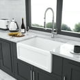 thumbnail image 3 of Kitchen Sink Small Farmhouse Sink -24 inch Kitchen Sink White Apron-Front Ceramic Single Bowl Small Reversible Farm Sink Laundry Room Sink,Stainless Steel Kitchen Sink, 3 of 8