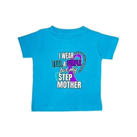 

Inktastic Suicide Prevention I Wear Teal and Purple For My Step Mother Gift Baby Boy or Baby Girl T-Shirt