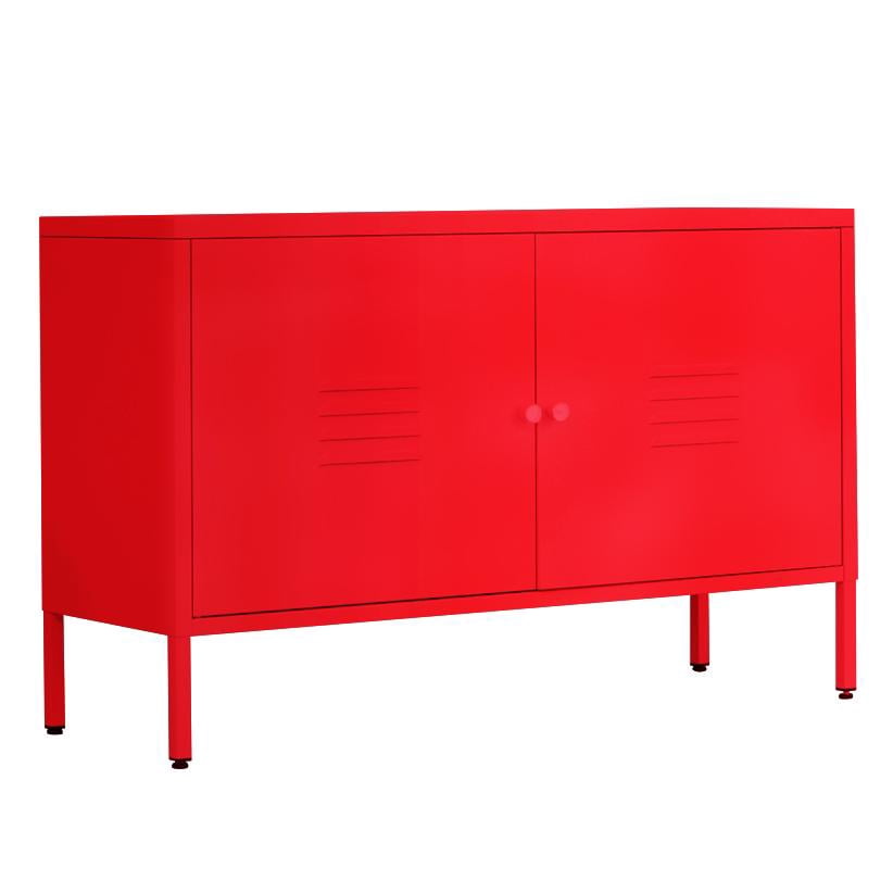 Metal Accent Storage Cabinet for Bed Room,Living Room,Home,Hotel,Office,Garage,2-Tier, Removable Shelf