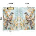 thumbnail image 3 of Plastic Clipboard Acrylic Hanging Clip Board with Gold Low Profile Office School Supplies 12.5x9 Watercolor Bird Flower, 3 of 9