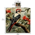 thumbnail image 2 of Woodpecker Canvas Picnic Blanket Waterproof Outdoor Mat Camping Rug Foldable Large Portable Sandproof Beach Mat Blue Stripe 79"x59, 2 of 6