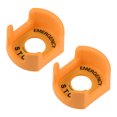 thumbnail image 1 of Cubierta protectora de botón de interruptor de presión de 30 mm de Uxcell con círculo de advertencia naranja, paquete de 2, 1 of 5