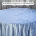 thumbnail image 4 of 120 Inch Round Velvet Tablecloth - Dusty Blue, Wedding Linen Tablecloth, 4 of 5