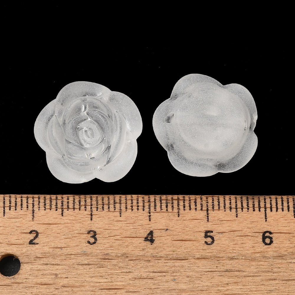 Frosted Transparent Acrylic Beads Mixed Shapes White 7~30x9~40x4~11mm Hole: 1~2mm