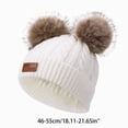 thumbnail image 3 of 1-4 Years Toddler Kids Beanie Winter Hats Warm Knit Cute Hat with Pom-Pom for Little Kids Daily Outdoor, 3 of 9