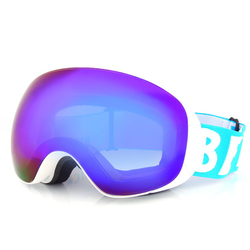 Anti-fog UV Ski Snow Sports Goggles w/Pouch Protection Men Women Youth Goggles 