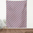 thumbnail image 3 of Harbour Stripe Fabric by the Yard, Vintage Barber Pole Helix of Colored Stripes Medieval Contrast Design, Decorative Upholstery Fabric for Chairs & Home Accents, 1 Yard, Blue Red White by Ambesonne, 3 of 4