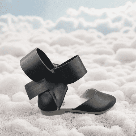 Girls Aubrey Bow Shoes Black leather dress shoes 9 toddler