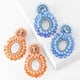 thumbnail image 3 of Pendientes colgantes shaofei de cuentas azules 9 colores gris modelo 4217, 3 of 5