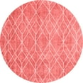 thumbnail image 1 of Ahgly Company Indoor Round Abstract Red Contemporary Area Rugs, 4' Round, 1 of 4
