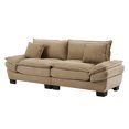 thumbnail image 4 of Corduroy Sofa Sleeper Couch Loveseat Sofa with Pillows Comfy Upholstered Deep Seat Sofa for Bedroom,Living Room,Apartment,Office,Dorm-Khaki Corduroy, 4 of 21