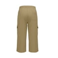 thumbnail image 5 of Jessboyy Mens Cargo Capris Shorts with Pockets Elastic Waist Drawstring Below the Knee Shorts for Men Summer Workout Outdoor Hiking Capri Brown,XXL, 5 of 9