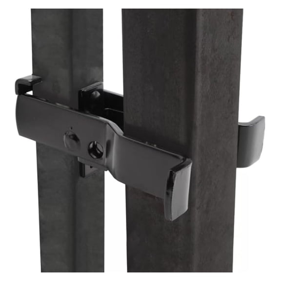 Gate Fulcrum 2x3 Inch - Industrial Square Gate Hardware - Black Powder Coated Steel - Heavy Duty Gate Latch for 2" Square Gates & 3" Posts