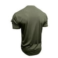 thumbnail image 3 of XUANTAOO Men T Shirts Short Sleeve Crewneck Henley Shirts Loose Fit Green Shirt Men Summer Shirts, 3 of 7