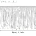 thumbnail image 2 of Uxcell 10 Yards 6 Inch Chainette Fringe Trim Tassel Sewing Trim for Clothes, Silver, 2 of 6