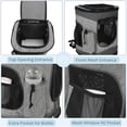 thumbnail image 2 of Pawsse Pet Carrier Backpack for Dogs and Cats up to 15 lbs, 16" H x13.2" L x12" W, Black, 2 of 7