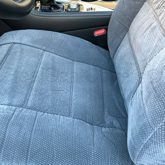 Heavy Protective Smooth Textured 4pc Front 2 Low Back Bucket Charcoal Dodge Seat Cover