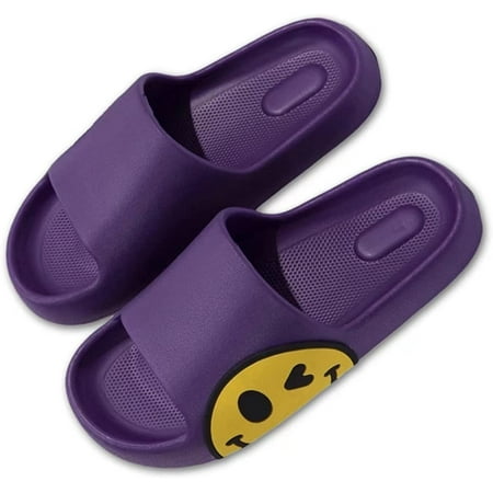 

Smile Face Slippers Sandals Retro Soft Lightweight EVA Anti-Slip Slip-on Cozy Indoor Outdoor Slippers for Women Men Girls Boys Kids Open Toe Spa Bath Pool Casual Shower Anti-Skid Sole