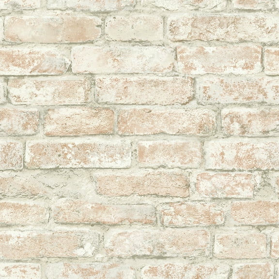 Chesapeake Arlington Multicolor Brick Prepasted Non Woven Blend Wallpaper, 20.5-in by 33-ft, 56.4 sq. ft.