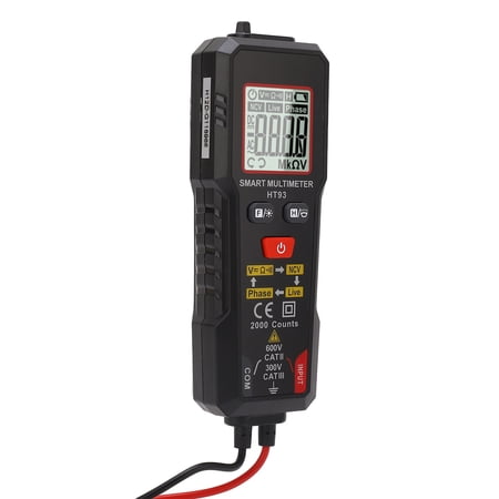M Buder Digital Multimeter Voltage Tester 4000 Counts High Accuracy Phase Sequence Live Wire Automatic Recognition HT93 for Electricians 7.08 inches / 18 cm No Battery Included[cite: 1]