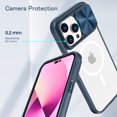 thumbnail image 6 of Nalacover Clear Magnetic Case for iPhone 13 Pro Max with Camera Lens Sliding Protective Cover, Hybrid Acrylic Soft TPU Hard PC Shockproof Case Compatible with MagSafe Wireless Charging Case,Navyblue, 6 of 6