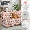 thumbnail image 6 of ZIATUBLES Recliner Chair Cover 8 PCS Stretch Reclining Couch Covers for 3 Cushion Reclining Sofa with Storage Pockets Soft Fitted Furniture Protector for Living Room, Rooster Flower Pink, 6 of 9