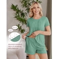 thumbnail image 3 of Ekouaer Women Maternity Nursing Set 2 PCS Postpartum Pajamas Breastfeeding Labor Delivery Pregnancy Pjs, 3 of 6