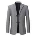 thumbnail image 3 of Blazer masculino con diamantes de imitación y lentejuelas, chaqueta de traje para hombre, abrigo corto con bordado, elegante, de primera calidad, sencillo y con botones, 2024, 3 of 4