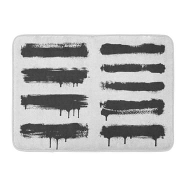 GODPOK Collection Brush Strokes The Dripping Paint Spray Around Edges are Separate Objects Easy Rug Doormat Bath Mat 23.6x15.7 inch