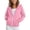 Pink, variant on NAISIBABY Zipper Hoodies for Girls Solid Long Sleeve with Pockets Casual Sweatshirt Coat Pink Size 13