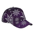 thumbnail image 3 of Daiia Snowflake Gradient Purple print Baseball Cap Men Women Golf Dad Hat Adjustable Original Classic Low Profile Hat Unconstructed Plain Cap, 3 of 9