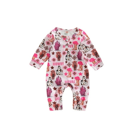 

Coduop Newborn Baby Girl Boy Romper Cow Print Bodysuit One Piece Rib Jumpsuit