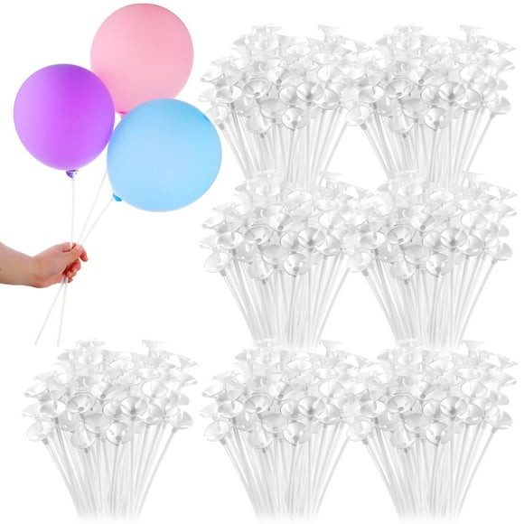Palitos de plástico para globos con vasos, 600 unidades, para decoración