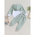 thumbnail image 2 of ZAXARRA Toddler Boy Autumn Clothes Contrast Color Patchwork Long Sleeve Hoodies Solid Color Pants 2Pcs Outfit, 2 of 6