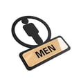 thumbnail image 4 of Señal de identificación de baño BLESIY Placas de puerta acrílicas para tienda lugar público HOMBRES, 4 of 8