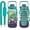 Green-purple water bottle floral, variant on Half Gallon Water Bottle with Sleeve Water Bottle 64 Oz Water Bottle with Time Marker, 1/2 Gallon Water Bottles Half Gallon Water Bottle with Straw and Gym Yoga 1/2 Gallon Water Jug for Women Floral