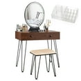 thumbnail image 1 of Costway Coiffeuse Industrielle avec Miroir à 3 Modes d'Éclairage et Interrupteur Tactile, 1 of 10