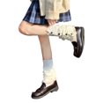 thumbnail image 5 of Wrrkayly Women's Knitted Leg Warmers Fashion Solid Color Flounce Leg Warmers Lolita Socks Accessories, 5 of 7